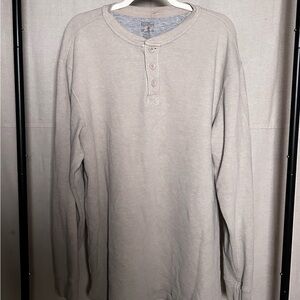 RedHead Beige Long Sleeve Henley Shirt